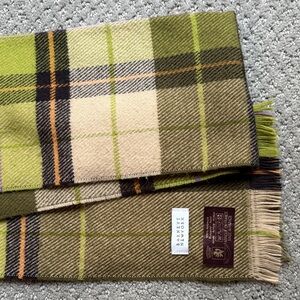 Barneys New York Green Plaid Scarf
